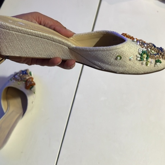 JCREW Collection Beaded Mini-Wedge Mules size 8 - Picture 7 of 10